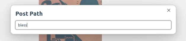 输入文章 URL 路径