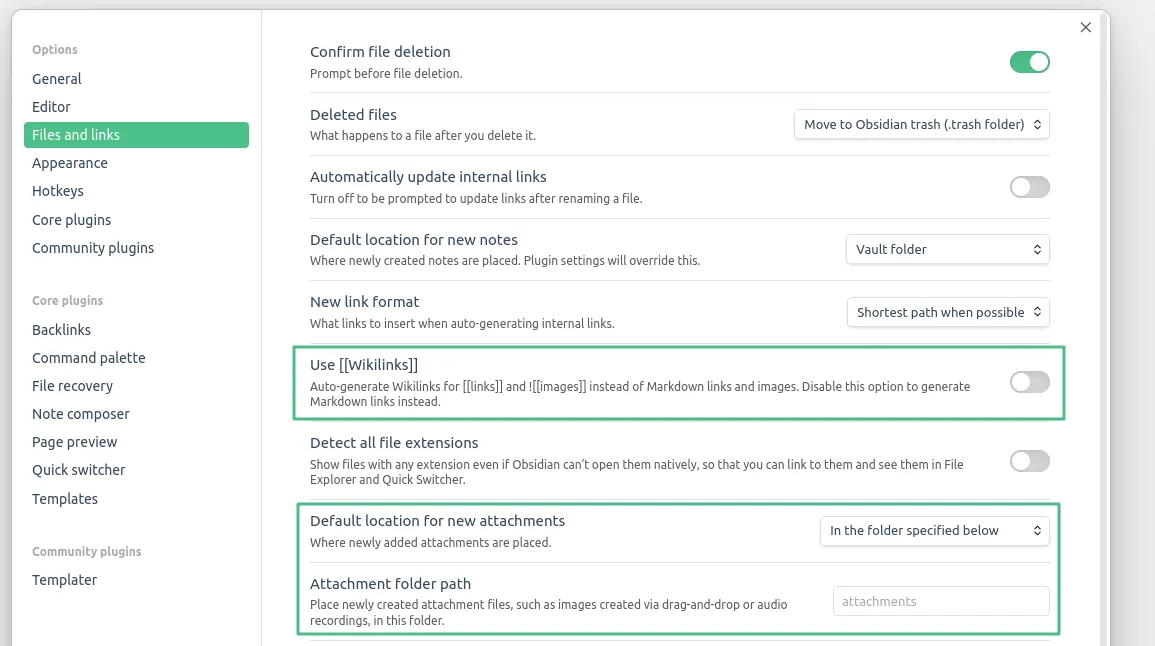 Obsidian 设置成这样
