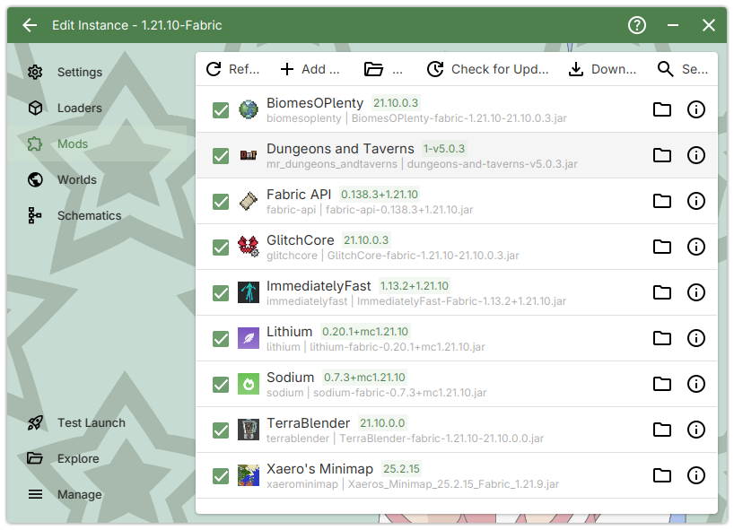 我目前游玩的模组