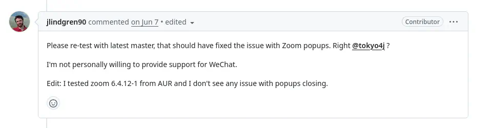 “我个人不是很愿意测试微信”