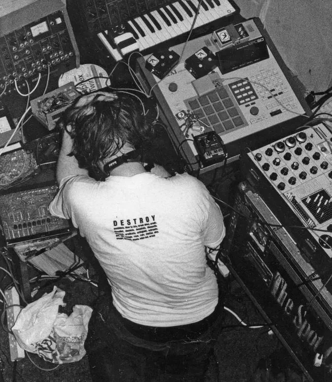 Richard D James in his home studio